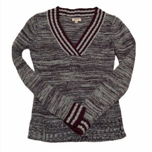 Purple and blue v neck Sweater